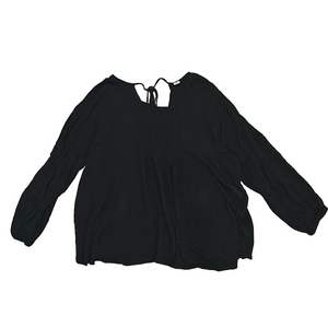 Old Navy Black Cold Shoulder Long Sleeve Blouse Size XXL